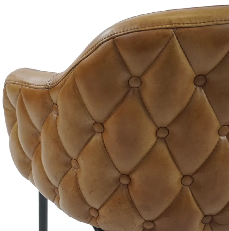 Scaun pentru bar din piele naturala ✔ model DELIO 65