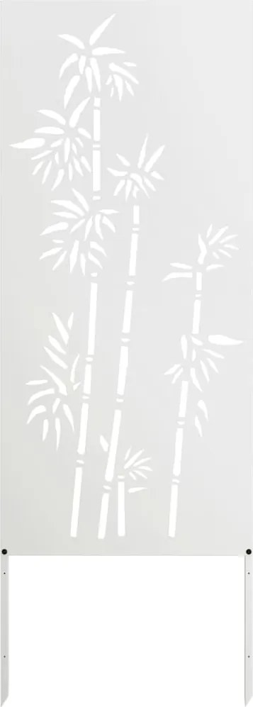 vidaXL Ecran de intimitate pentru grădină Floral Alb 50 x 140 cm