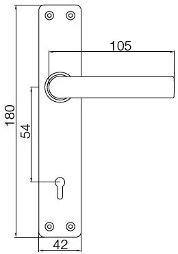 Maner cu sild distanta interax 54 mm model 701-74 (Culoare: Maro)