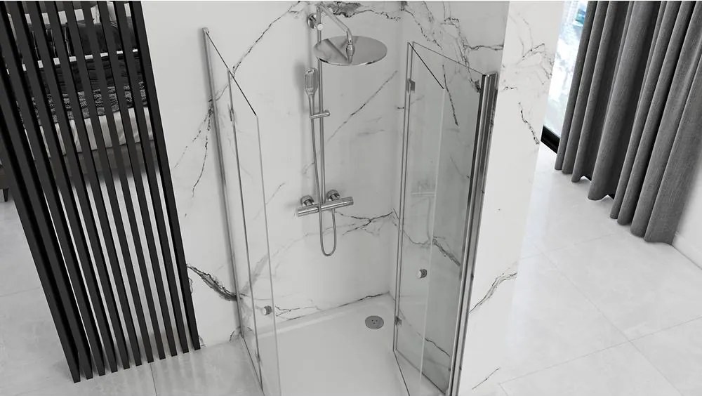 Cabina de dus pliabil Rea Fold N2 Modul 90x90 cm crom