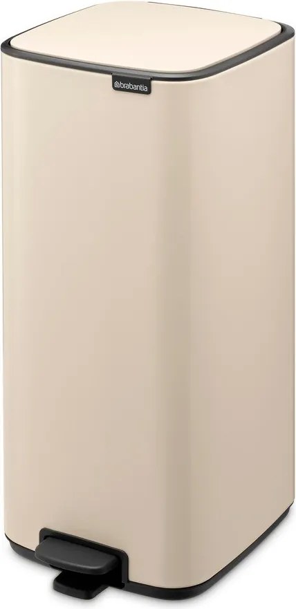 Coș de gunoi bej cu pedală din oțel 30 l Bo – Brabantia