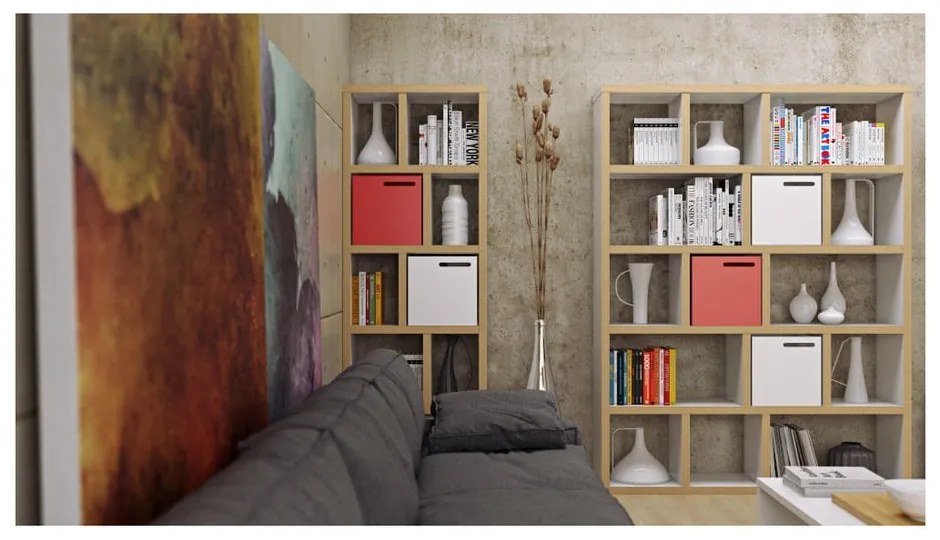 Bibliotecă TemaHome Berlin, înălțime 198 cm, cu aspect de lemn