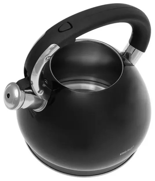 Ceainic cu fluier Kinghoff KH 1221, 3,4 l, Efect marmura, Inductie, Negru