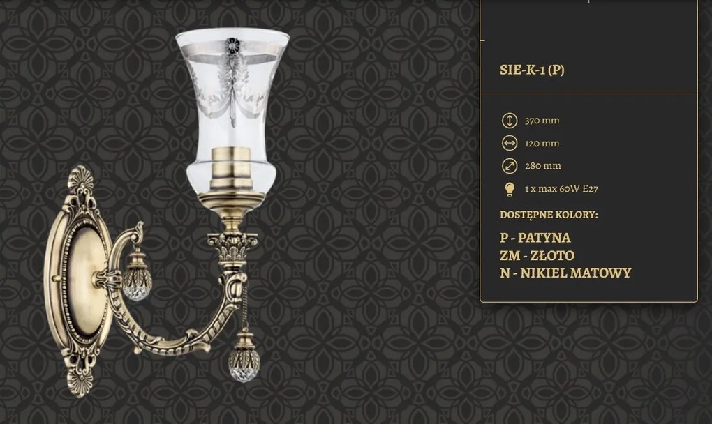 Aplica eleganta design LUX Sienna
