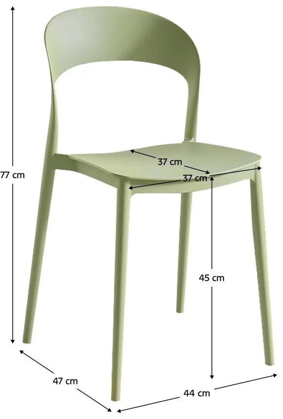 Scaun sufragerie Recibir (verde) . 1116465