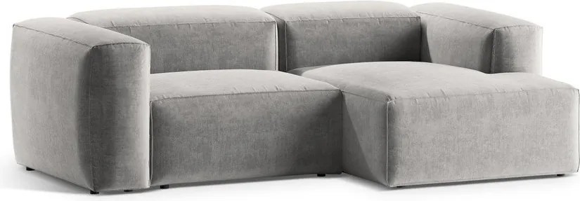 Colțar gri deschis (cu colț pe partea dreaptă/cu șezlong) Bergamo – Cosmopolitan Design