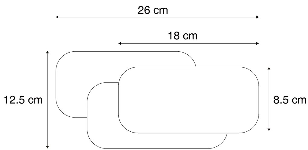 Lampă de perete modernă alamă incl. LED cu 3 trepte de intensitate luminoasă - Dias