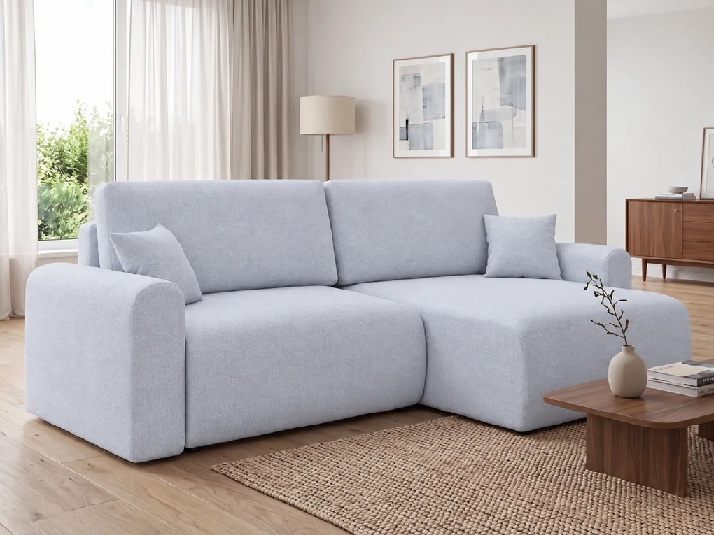 Set coltar extensibil reversibil NORDEN PAROS 250x140 cm, gri deschis