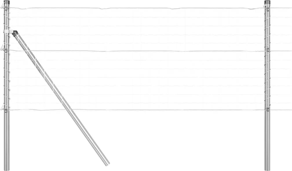 vidaXL Stâlp de gard. 52 pcs Gri 3,2 x 3,2 x 120 cm