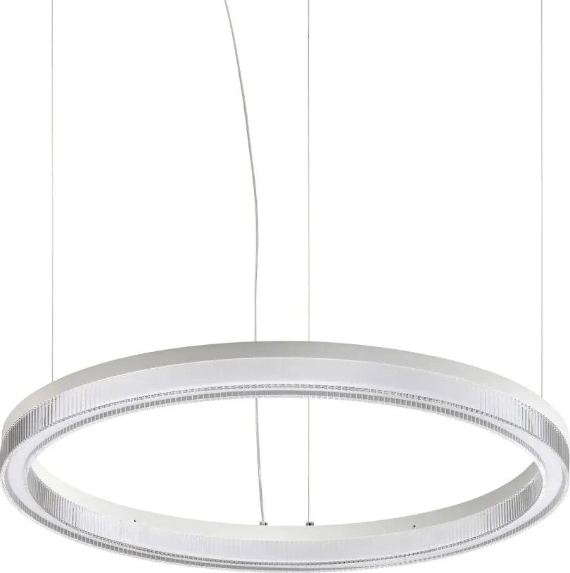 Lustra LED suspendata design circular CROWN SP D60 BIANCO