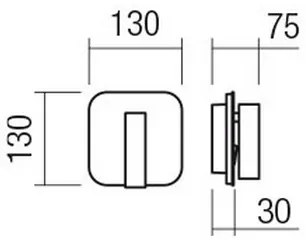 Redo 01-2978 - Aplică de perete LED QUDA, LED 6W/230V + LED 3W, CRI 90, crom