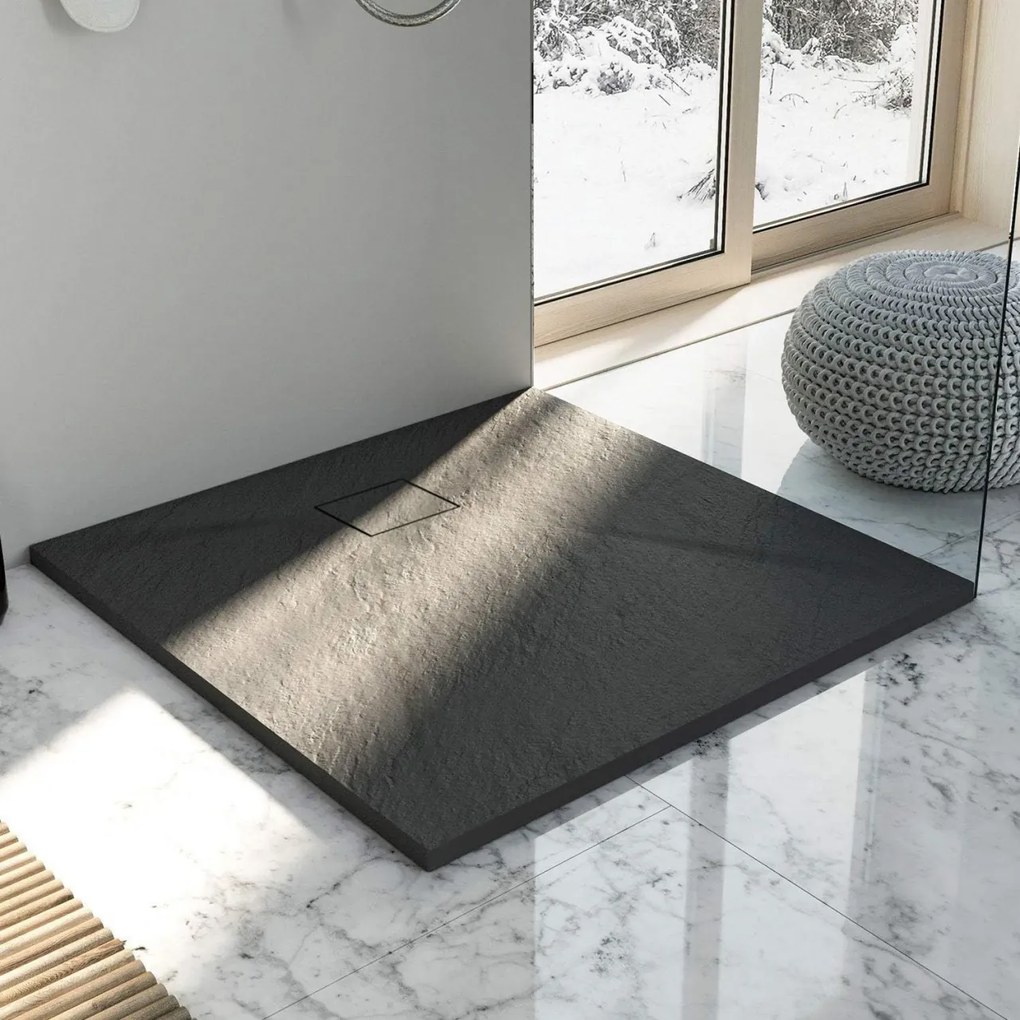 Cadita pentru dus Magnum neagra 90x90