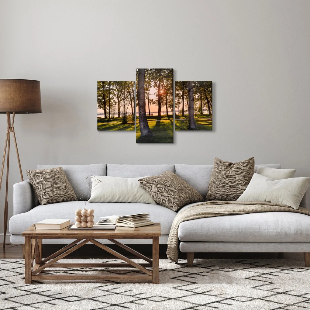 Tablou cu pomi lângă lac (90x60 cm)