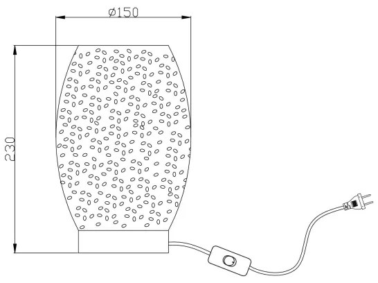 Globo 24002W - Lampă de masă NARRI 1xE27/40W/230V