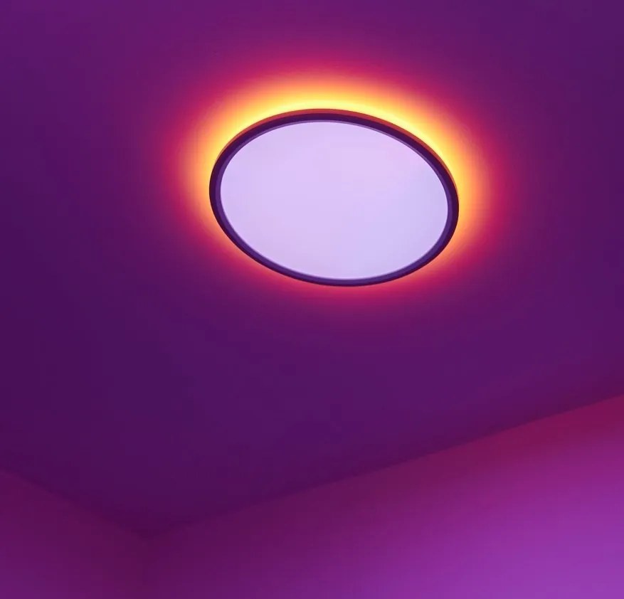 Plafoniera LED RGB CCT, IP54 Liva Smart alb, 36cm