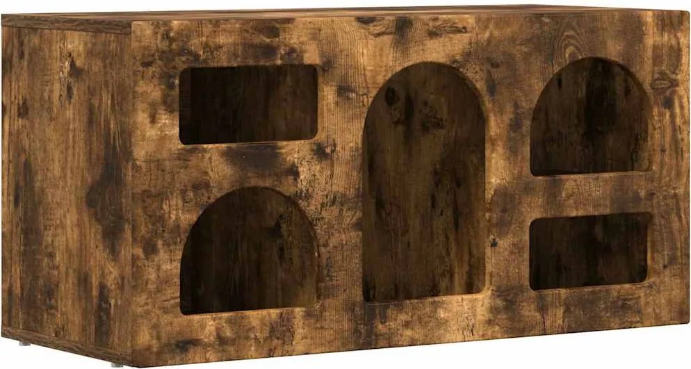 vidaXL Cabinet TV Stejar fumuriu 80 x 35 x 40 cm Lemn compozit