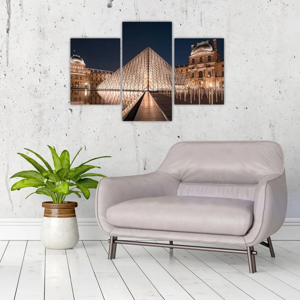 Tablou - Louvre noaptea (90x60 cm)
