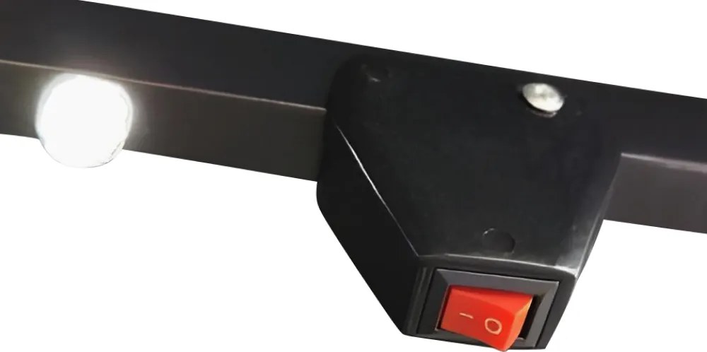 Umbrelă de soare de grădină LED, gri, 3 m, LINDAN