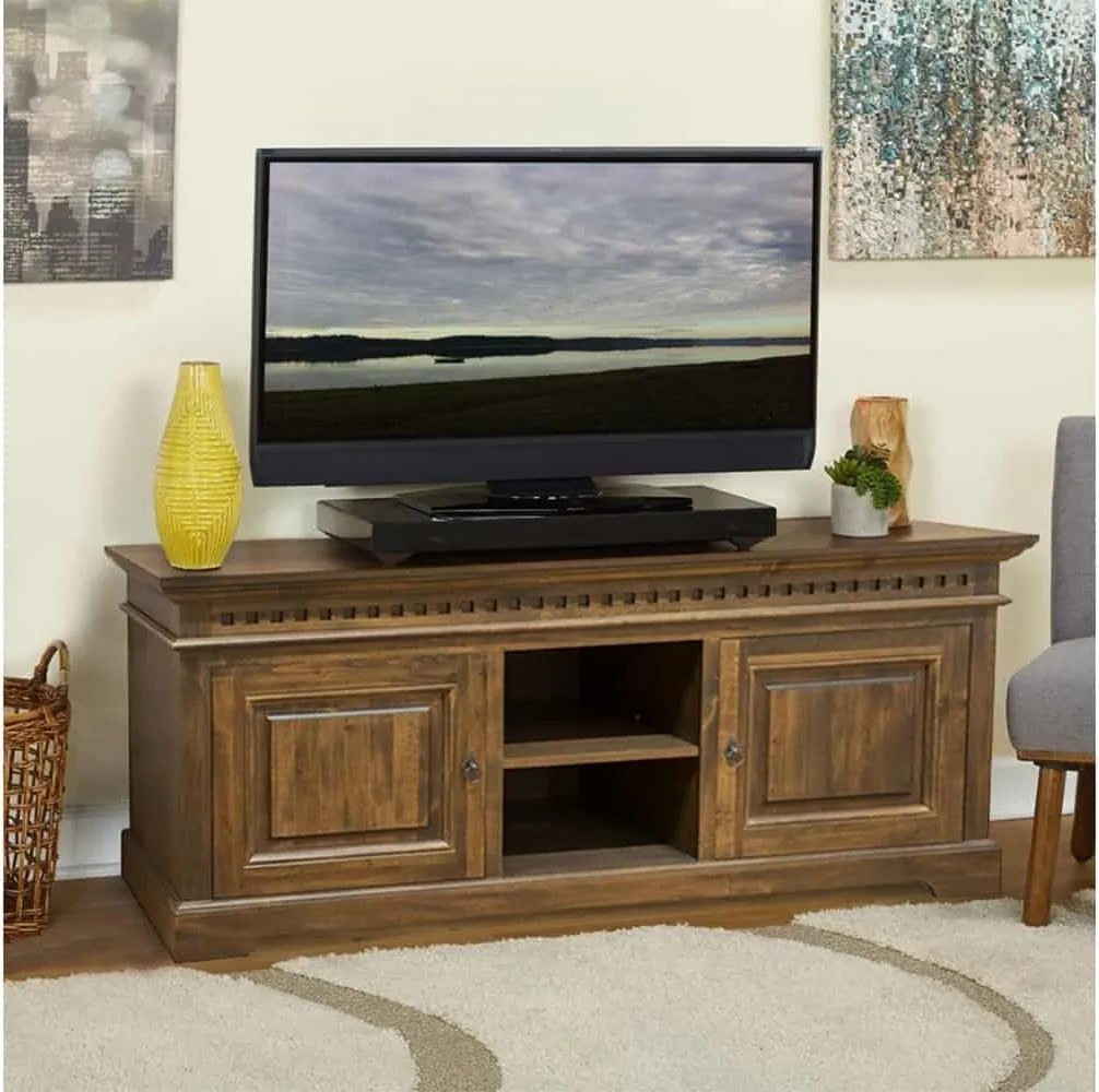 Comodă TV lemn masiv Peter, 150 × 65 × 50 cm