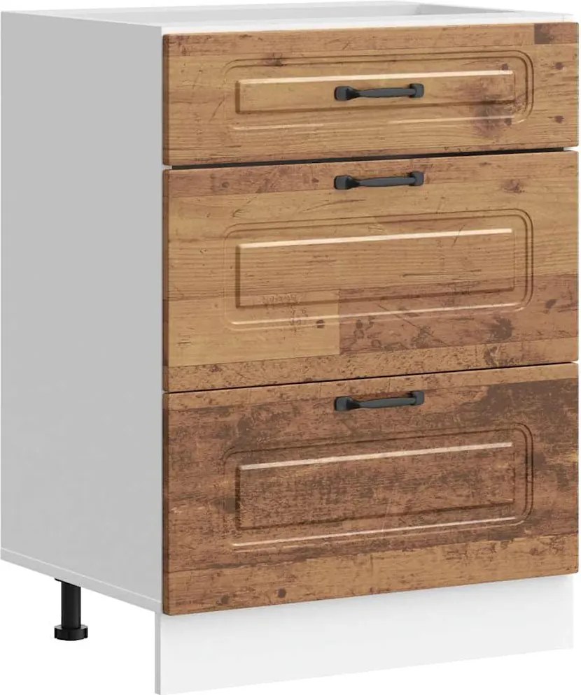 vidaXL Dulap de bază de bucătărie „Kalmar” Lemn vechi lemn prelucrat