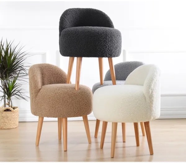 Scaun pentru copii MIKI, diam. 46 cm, alb