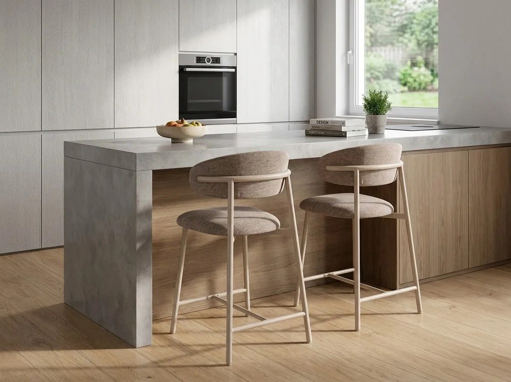Scaun de bar ELONE, casmir/bej