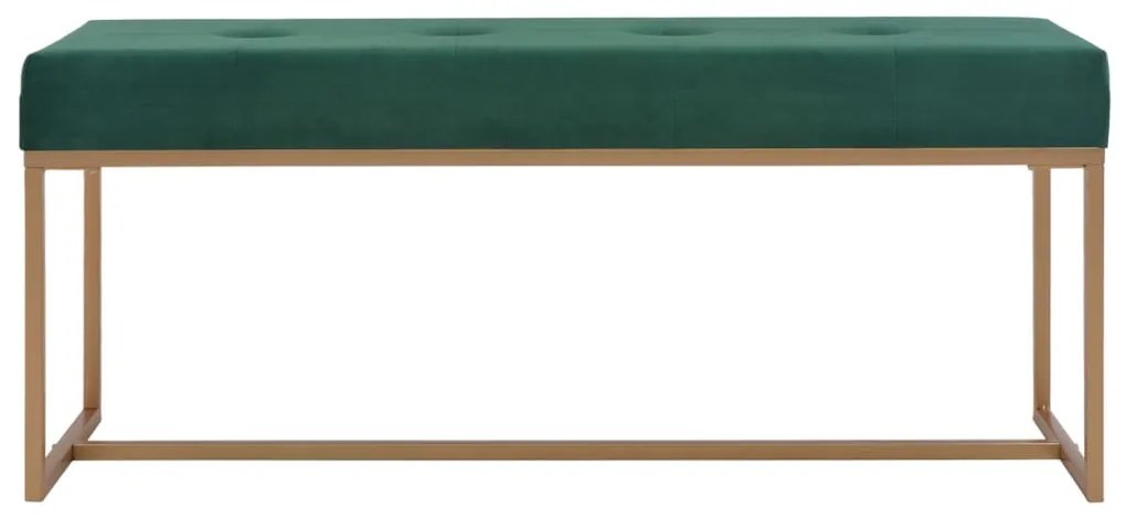 247560 vidaXL Bancă, verde, 120 cm, catifea