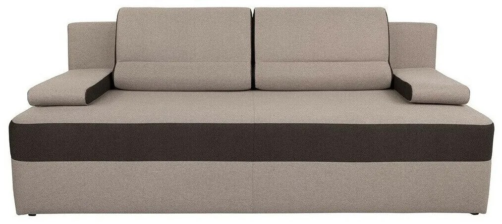 Canapea extensibilă Boston 117 Cutie de pat, Maro deschis, 89x208x106cm, 94 kg, Picioare: Plastic