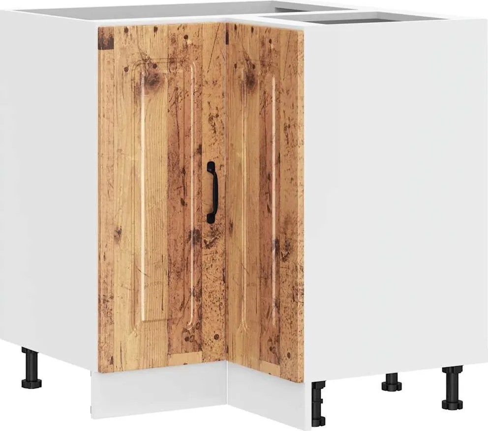 vidaXL Dulap de bază pentru colț de bucătărie „Kalmar” Lemn vechi lemn