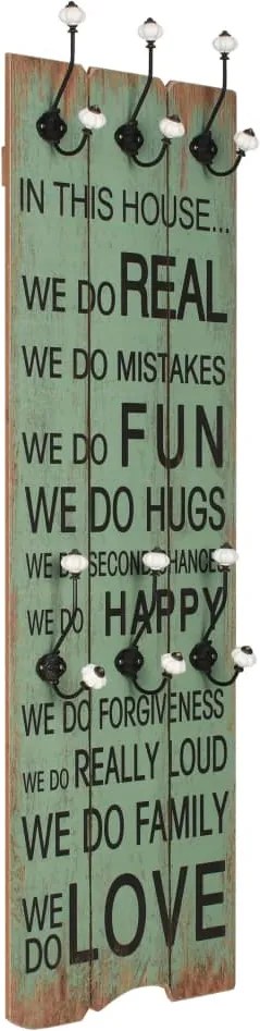 vidaXL Cuier de perete cu 6 cârlige, 120x40 cm, HAPPY LOVE