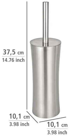 WENKO 16742100 - Perie WC PIENO, 10 x 37,5 cm, inox/satinat