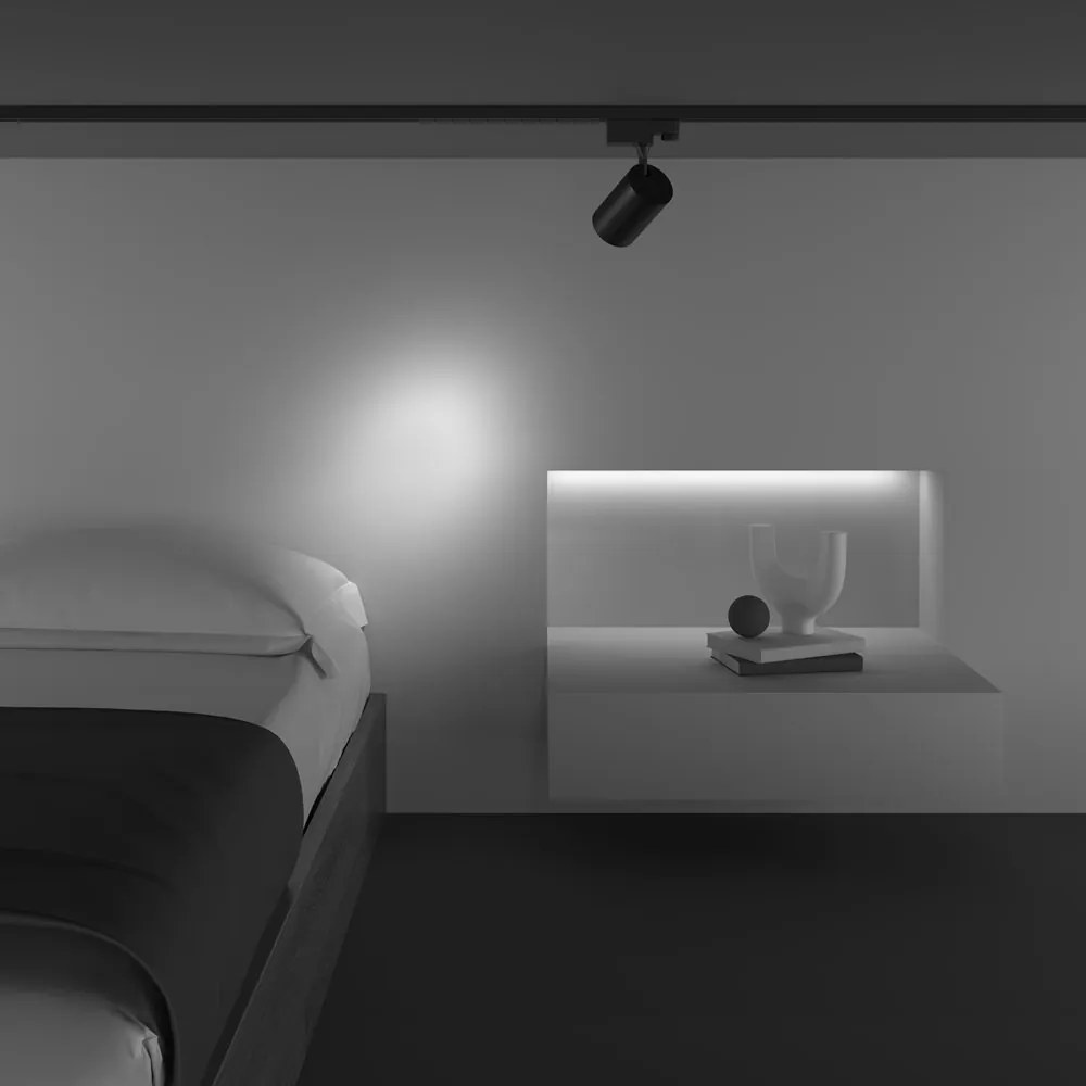 Spot LED, accesoriu pentru sinele trifazate Trinity, Vuoro negru 4000K
