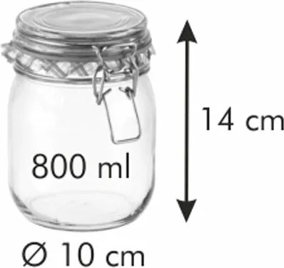 Pahare cu clips Tescoma DELLA CASA, 800 ml, 0,8 l