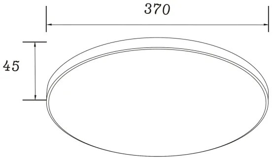 Zuma Line WM-C7300-S-BL - Plafonieră LED VERI, 32W, 230V, Ø 37 cm, negru