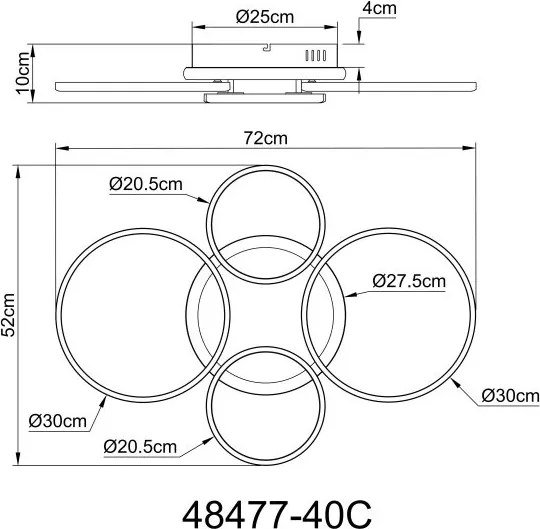 Lustra aplicata tavan design circular LED Alvis