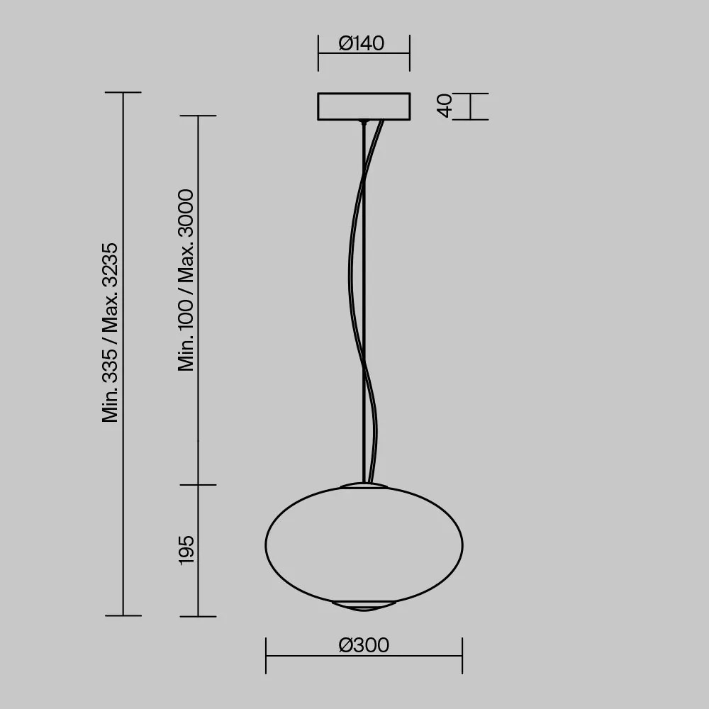 Pendul LED design modern Bruma