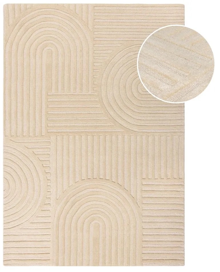 Covor bej din lână 200x290 cm Zen Garden – Flair Rugs