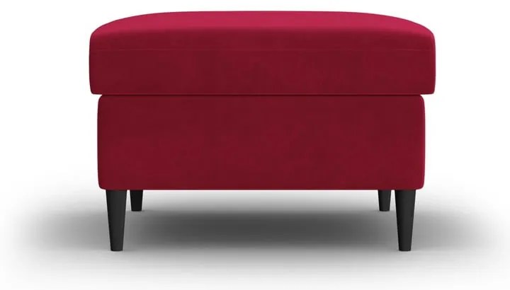 Taburet roșu cu tapițerie din catifea Kyoto – Cosmopolitan Design
