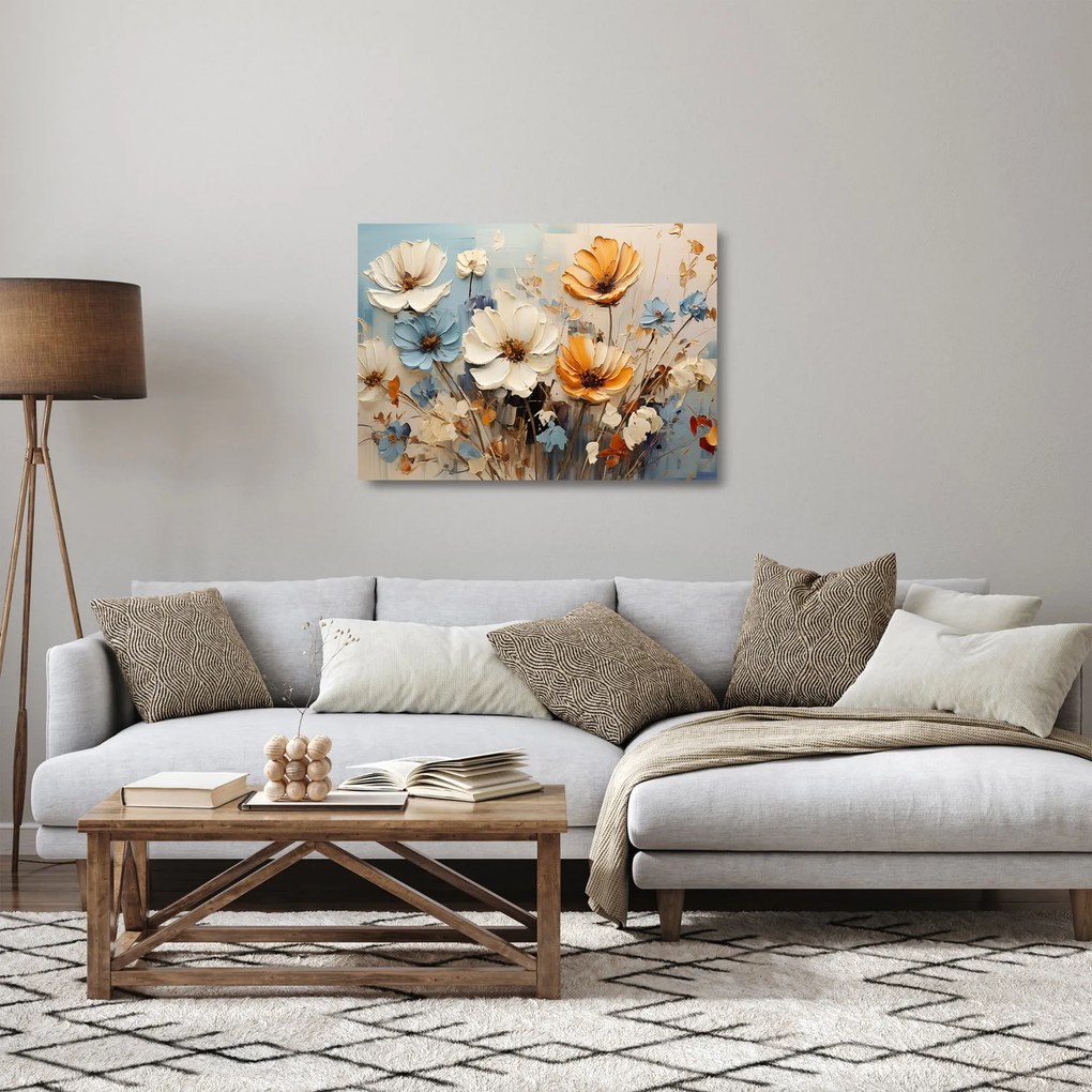 Tablou pe sticlă - Buchete, pictură (70x50 cm)