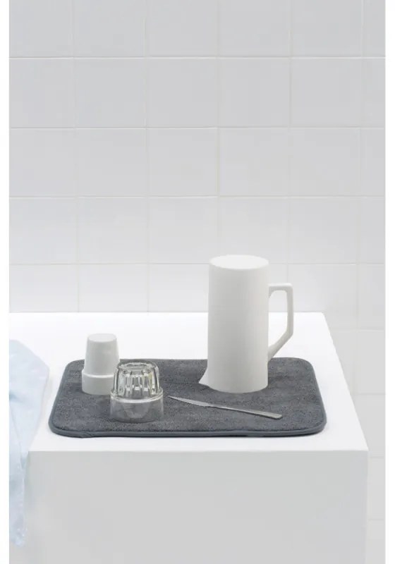 Covoraș pentru vase din microfibră Brabantia SinkSide 1000215, 40x47 cm, poliester, gri închis