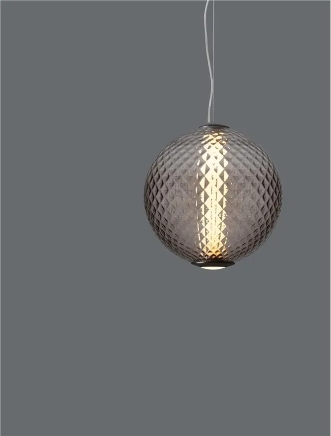 Lustra, Pendul LED, Sticla Maro Inchis, AORA, NVL-9191245
