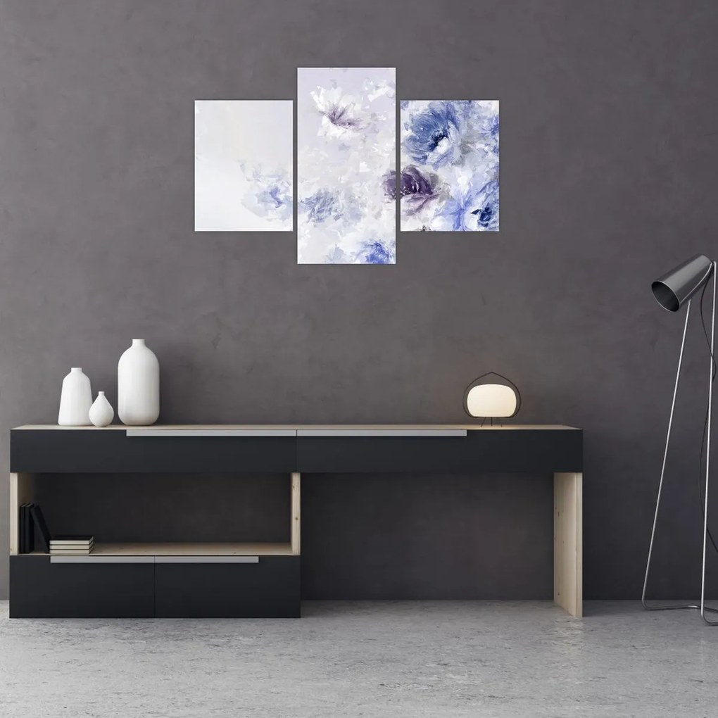 Tablou - Flori,pictură texturată (90x60 cm)