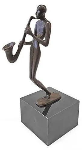 Statueta bronz "Omul cu saxofon"