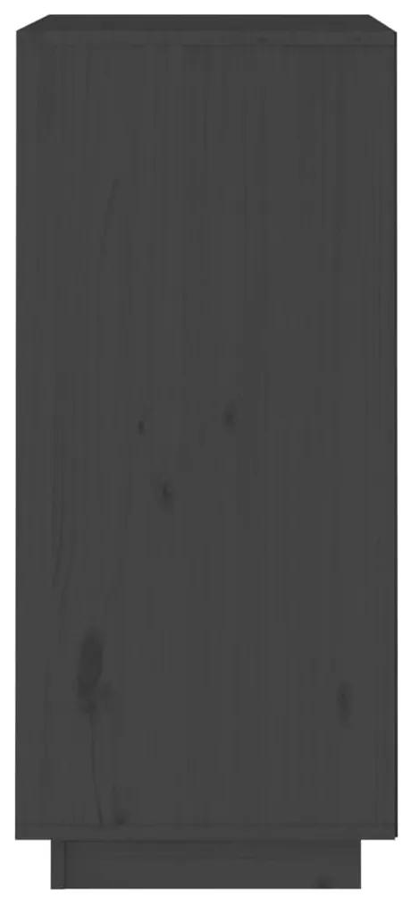 Servanta, gri, 38x35x80 cm, lemn masiv de pin 1, Gri