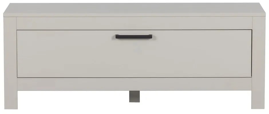 Comodă TV gri deschis din lemn de pin 120x45x40 cm Bonk – WOOOD