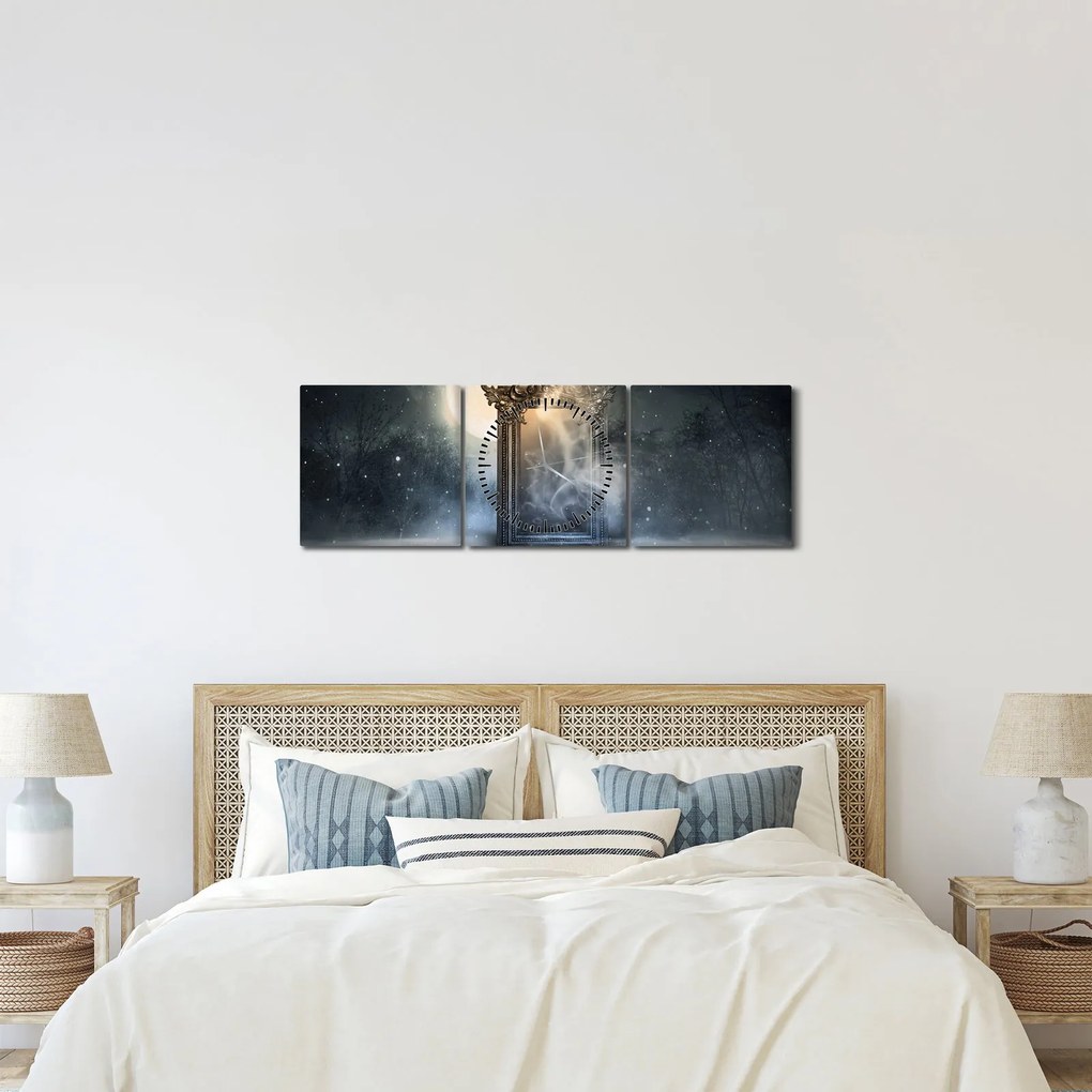 Tablou - Oglindă magică (cu ceas) (90x30 cm)