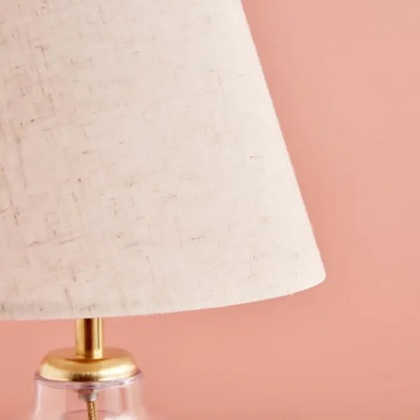 Lampă de masă AYD 1xE27/40W/230V crem/transparentă