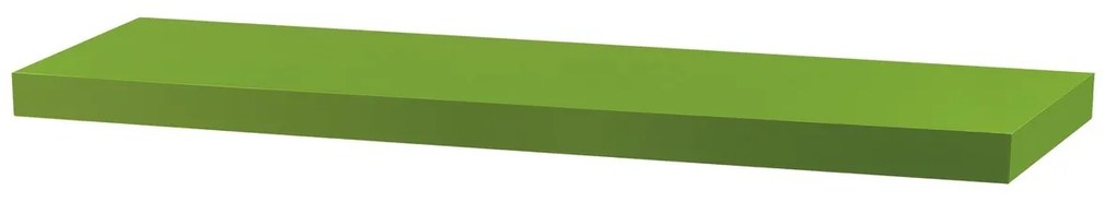 Etajeră de perete verde mat, 80 x 24 x  4 cm