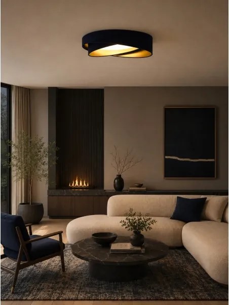 BRILAGI- LED Plafonieră VELVET TWIST LED/24W/230V 4000K Ø 55 cm albastru/auriu