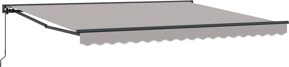 vidaXL Cadru de copertină Manual Gri deschis 400 × 300 cm